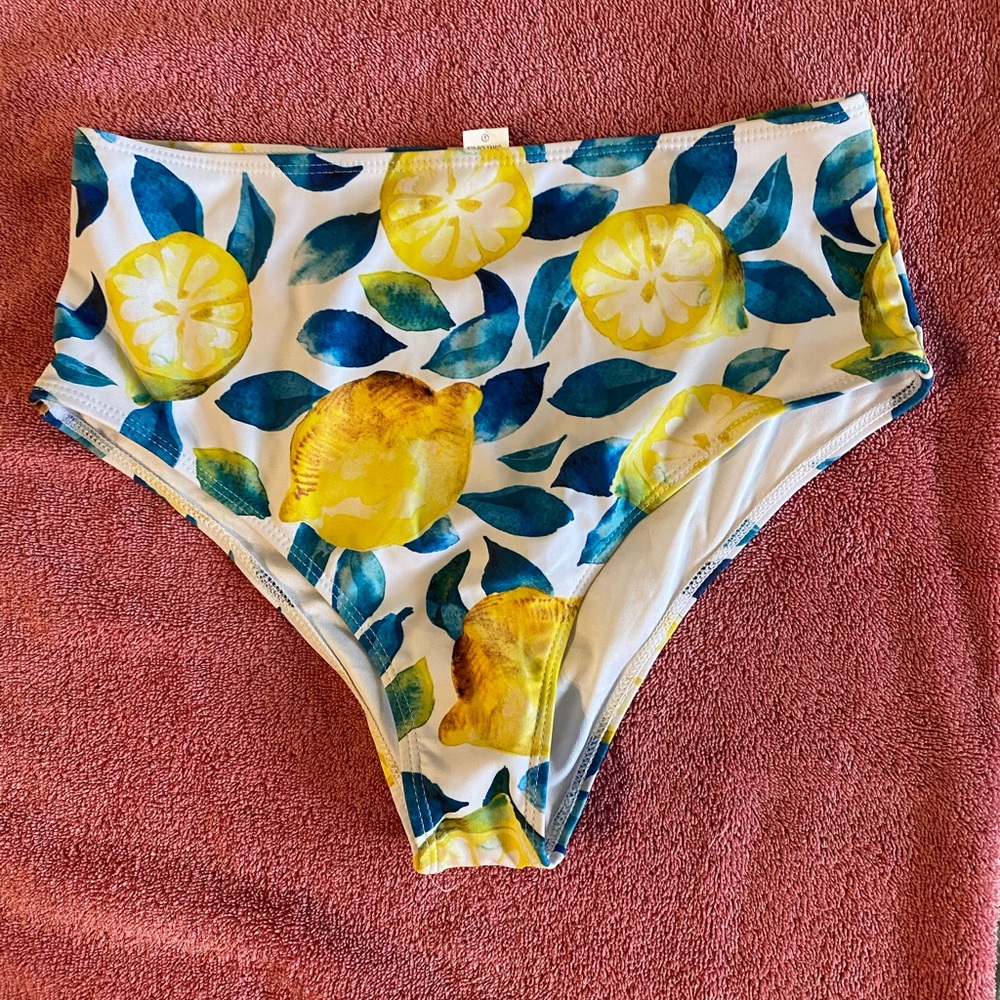 Lemon high waisted bikini bottoms